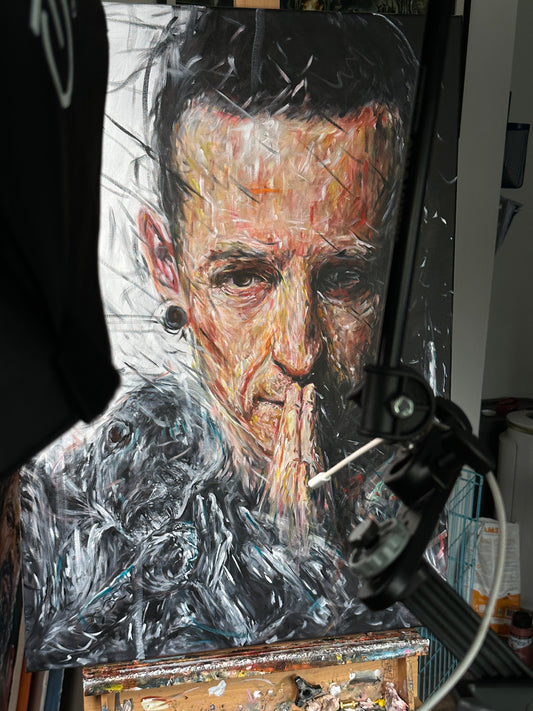 Chester Bennington: One More Light | Original Painting - The Art of Peter Gray