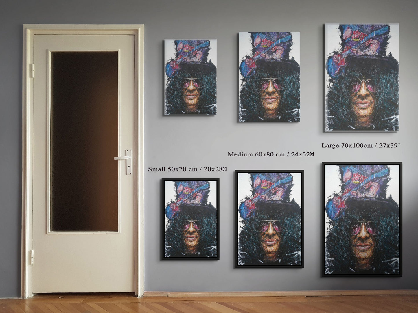 Slash | 1 of 1 Hand Embellished Canvas Print