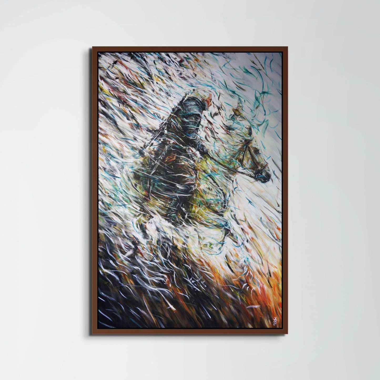 Wolf & Swallow 1 or 1 Hand Embellished Canvas Prints