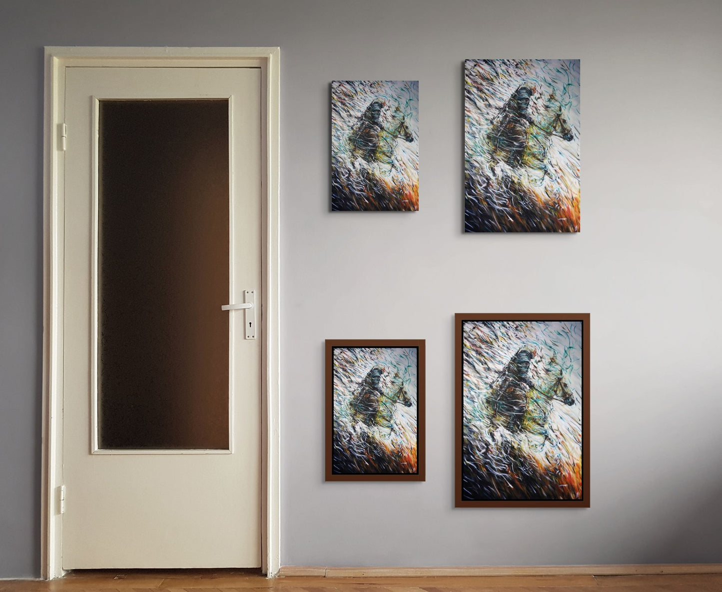 Wolf & Swallow 1 or 1 Hand Embellished Canvas Prints