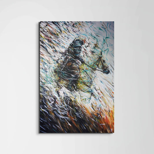 Wolf & Swallow 1 or 1 Hand Embellished Canvas Prints